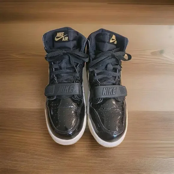 Size 8 - Jordan Legacy 312 Black Gold Patent 2018 AV3922-007 - Picture 3 of 8